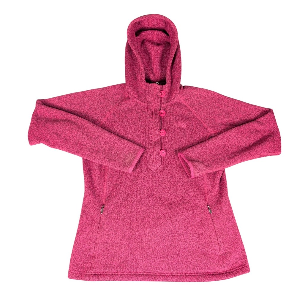 The North Face Womens Crescent Sunset Hoodie Raspberry Pink Heather Fleece L